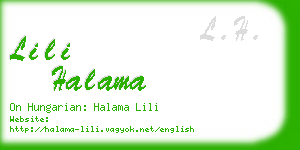 lili halama business card